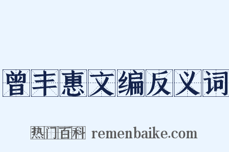 曾丰惠文编反义词是什么意思的图片